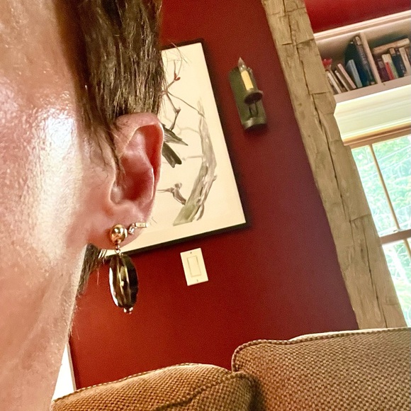 Vintage 14k Smokey topaz drop earrings. Stunning and pristine. - Picture 6 of 6